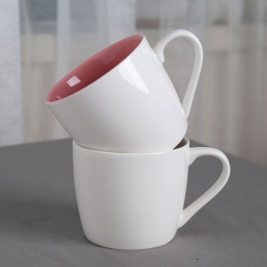Restaurant Keramik neue Bone China schlichtes weißes Quadrat / Runde feines Porzellan Luxus-Kaffeetasse